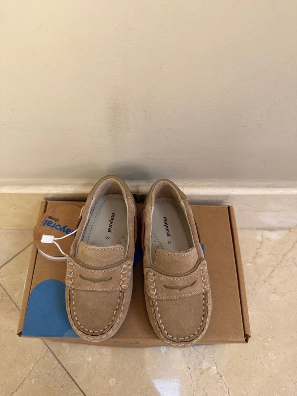 Mayoral baby boy infant sued loafer moccasins. Size 5.5